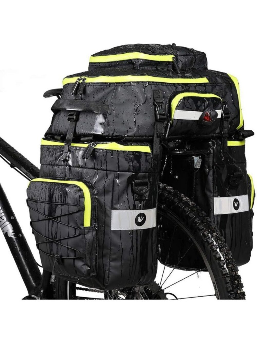 3-in-1 Bike Pannier Bag Set - Versatile Cargo Rack, Saddle & Shoulder Bag for